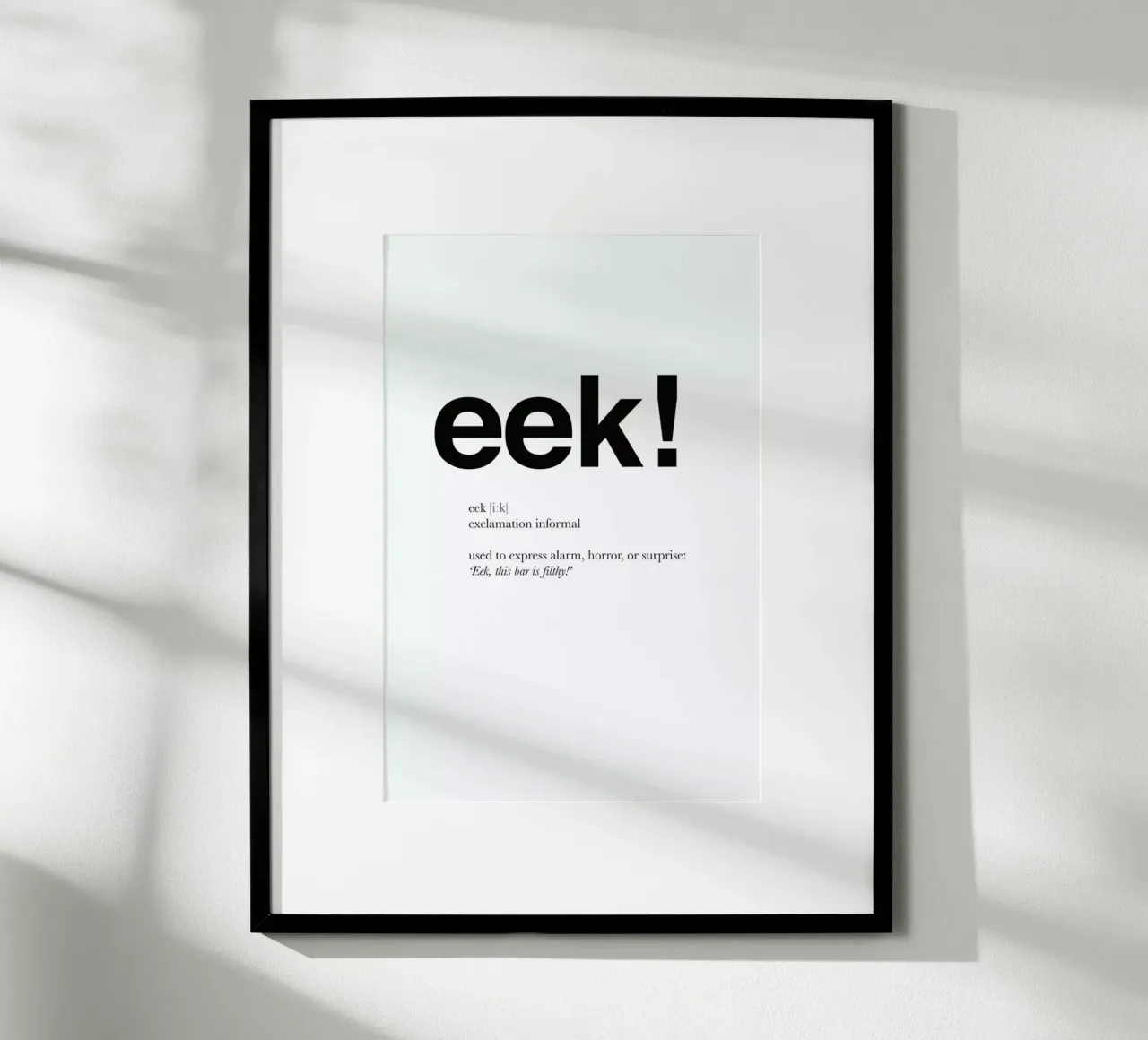 The eek interjection poster by Matěj Kašpar Jirásek