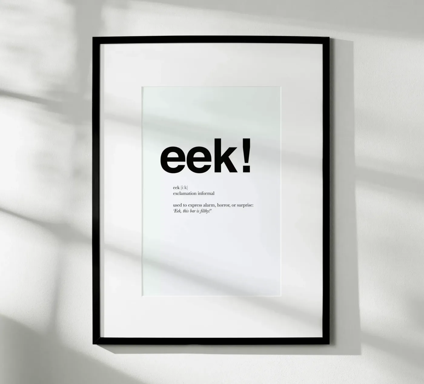 The eek interjection Poster von Matěj Kašpar Jirásek