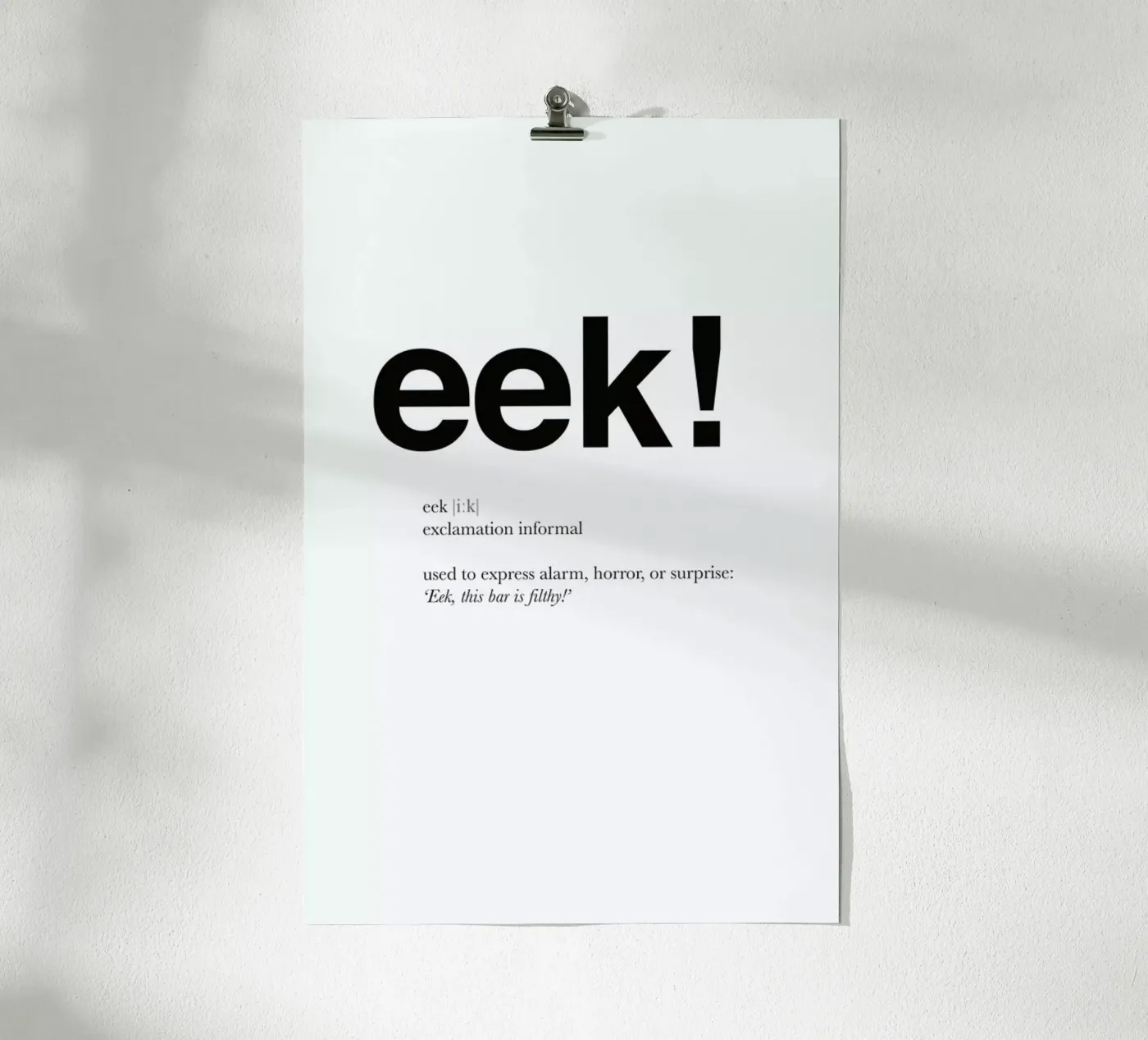 The eek interjection Poster von Matěj Kašpar Jirásek