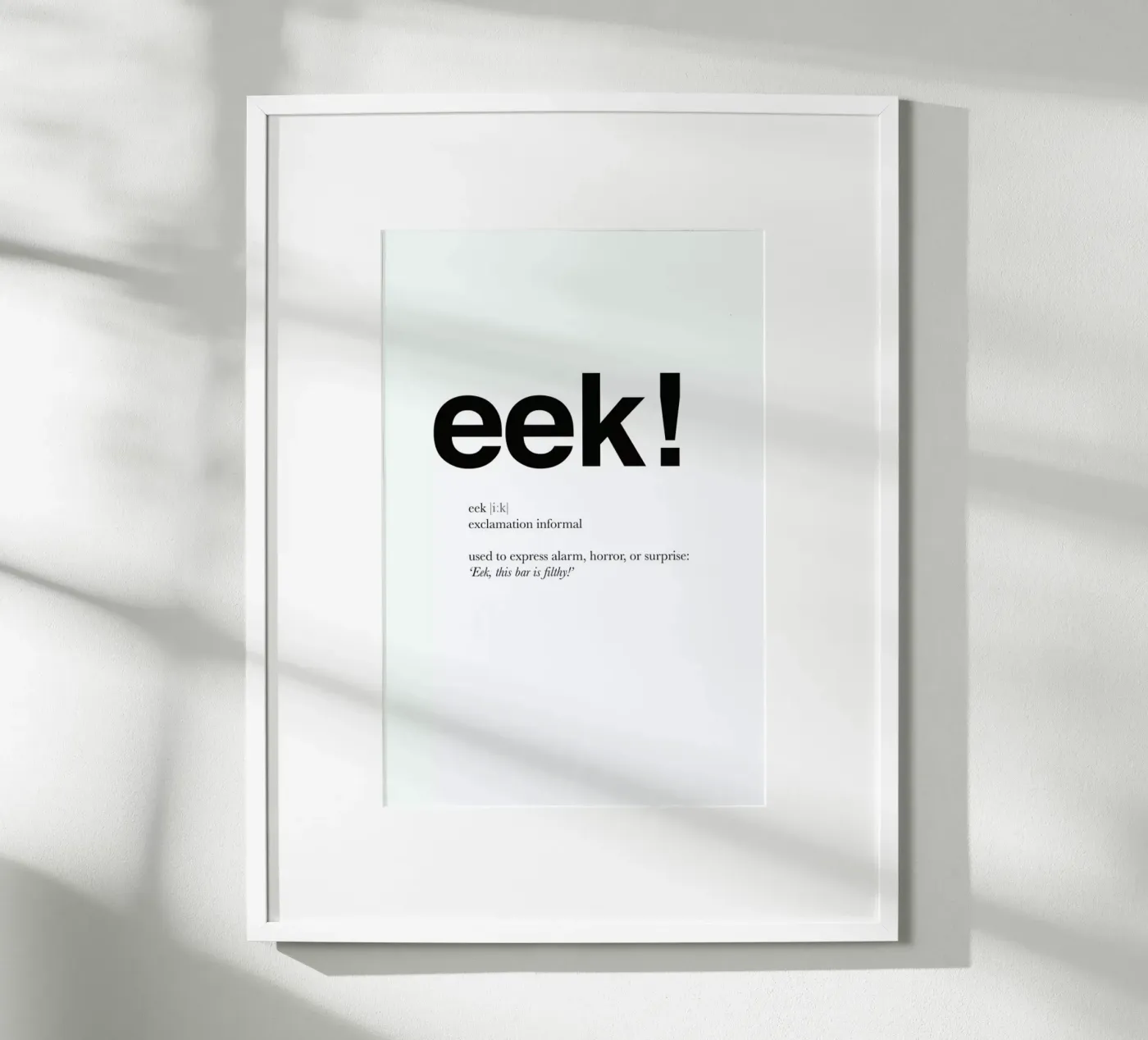 The eek interjection Poster von Matěj Kašpar Jirásek