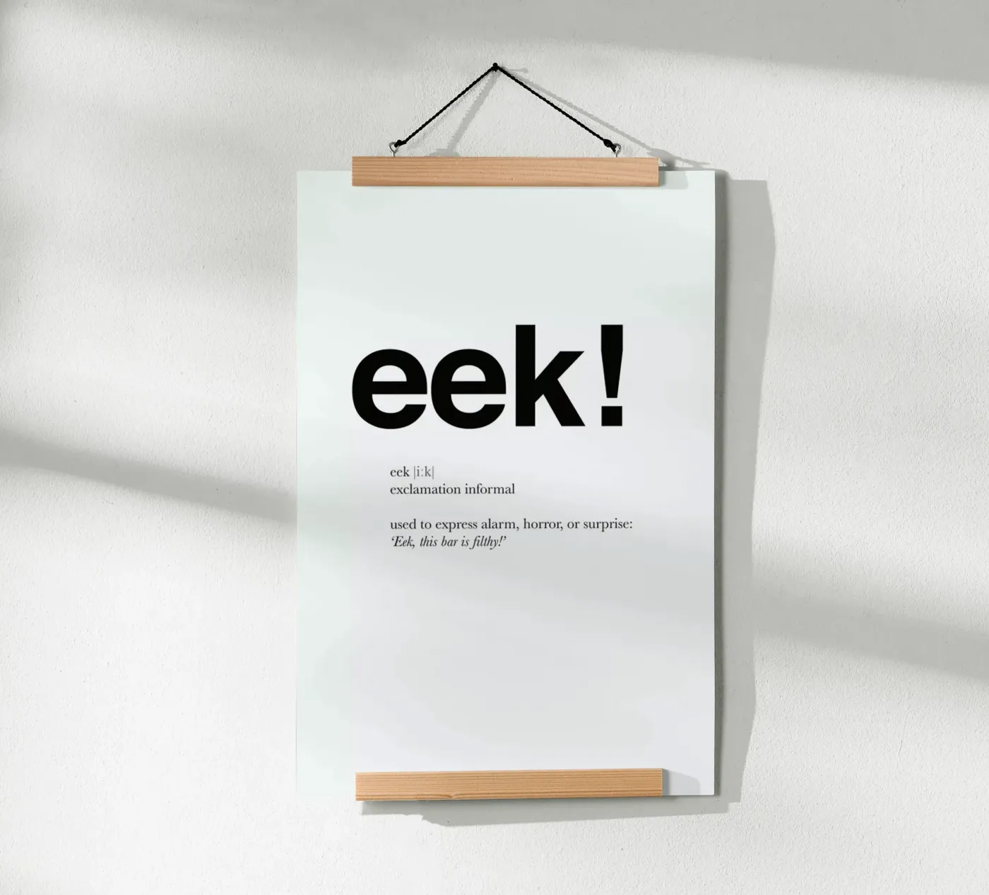 The eek interjection Poster von Matěj Kašpar Jirásek
