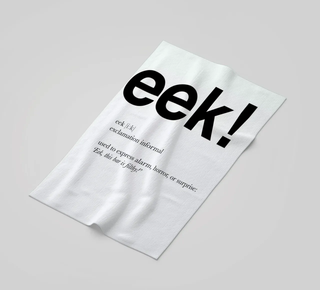 The eek interjection beach towel by Matěj Kašpar Jirásek