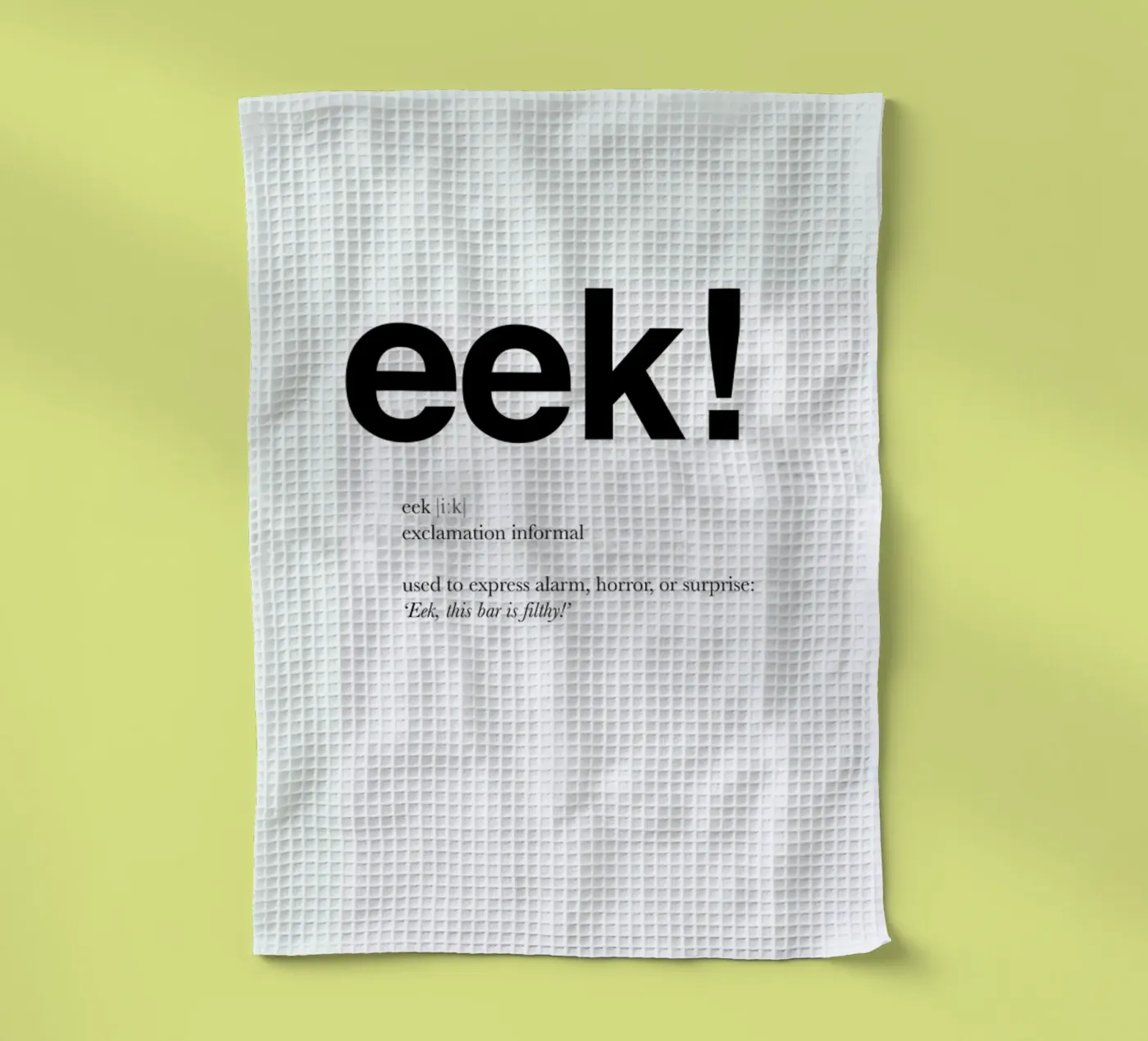 The eek interjection Geschirrtuch von Matěj Kašpar Jirásek