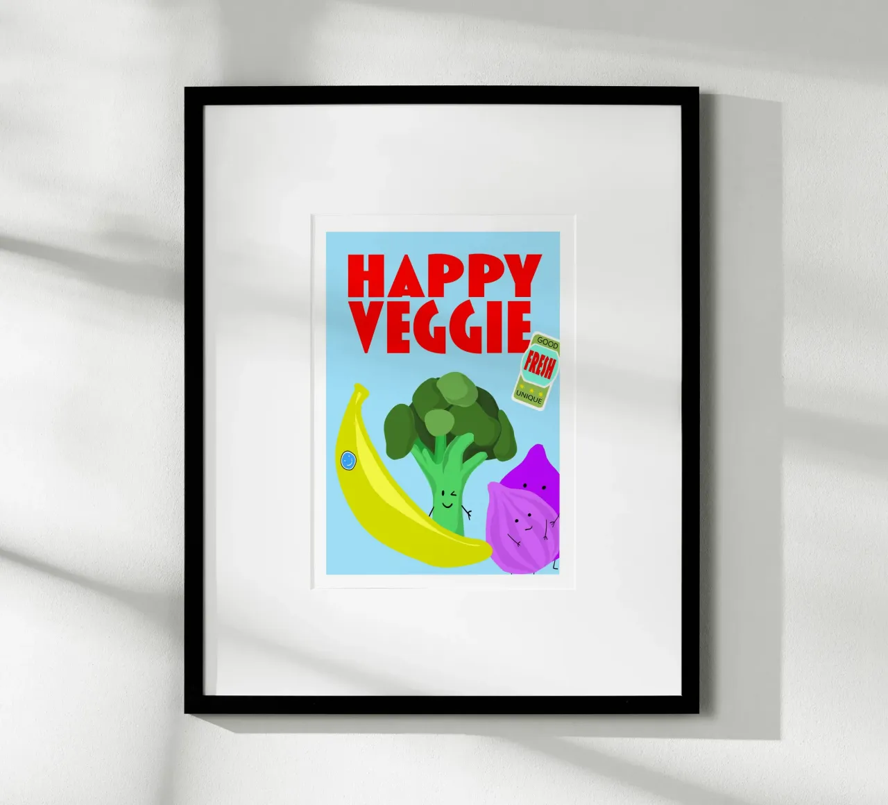 Happy veggie poster da Limo und Mo