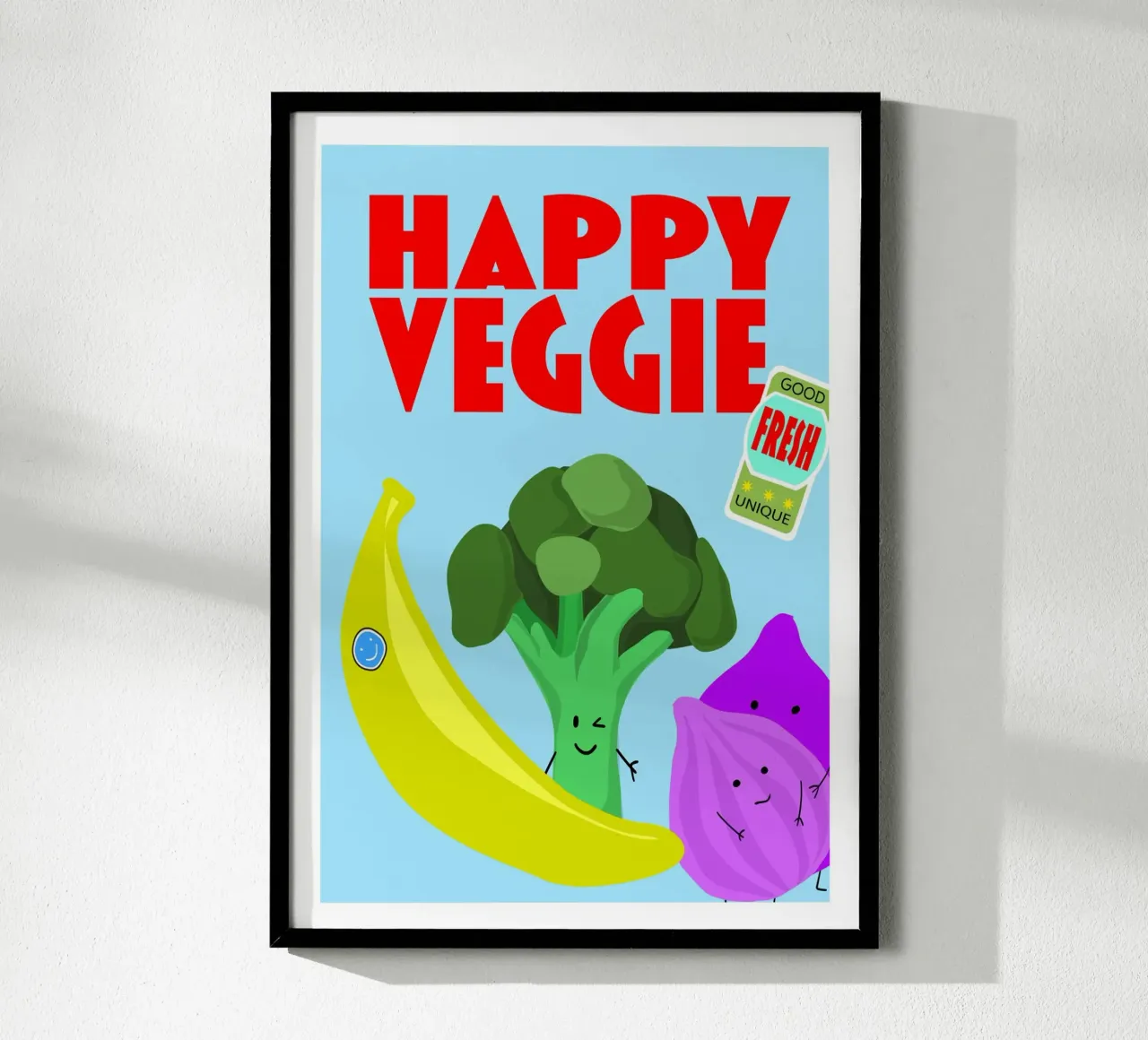 Happy veggie poster da Limo und Mo