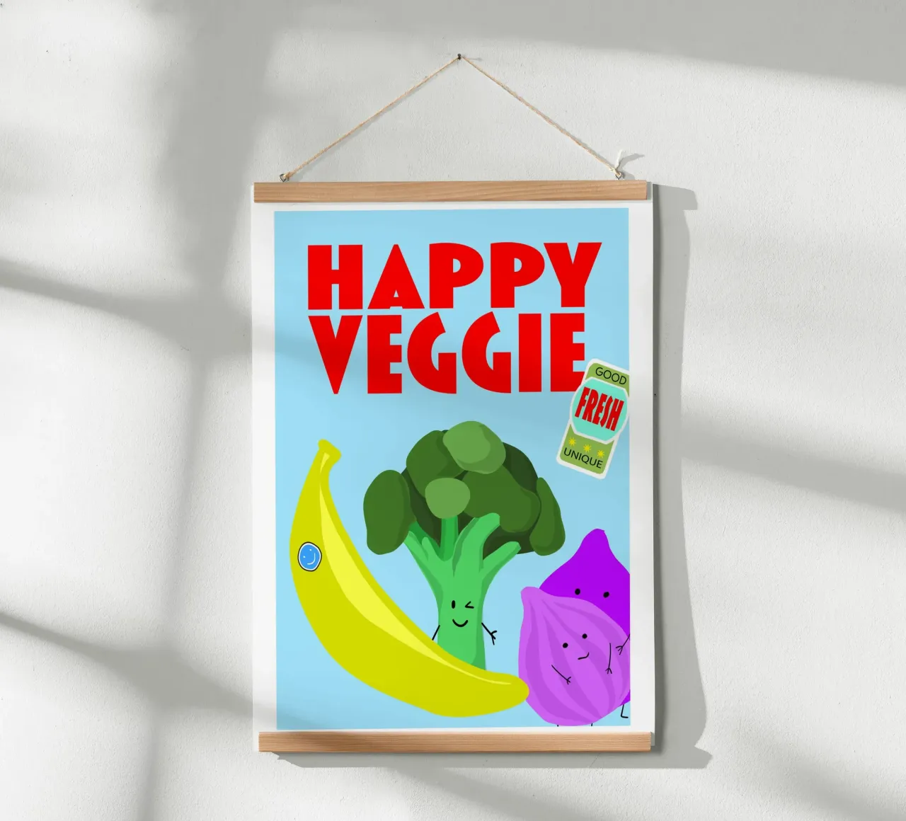Happy veggie poster da Limo und Mo