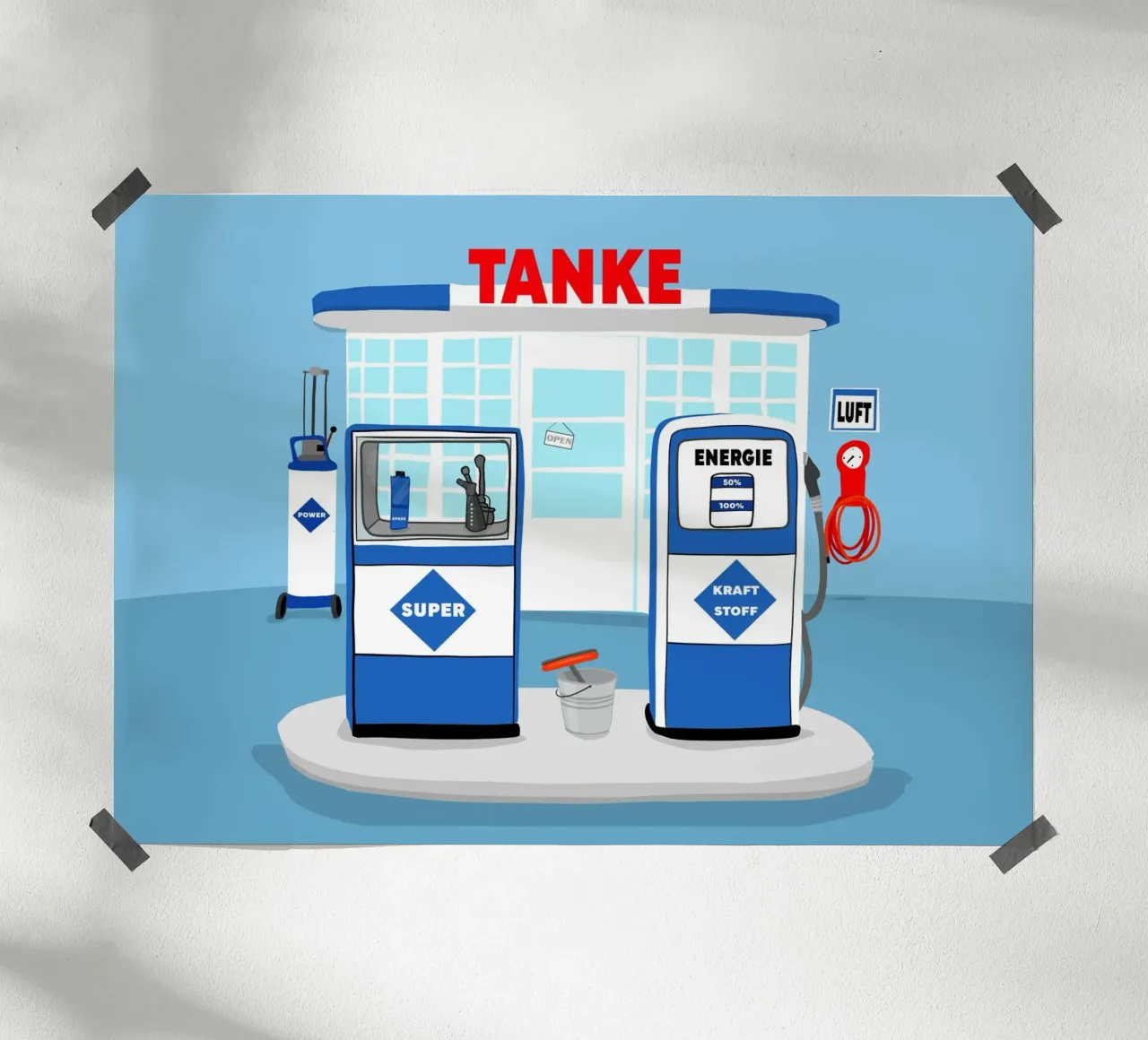 Tilly´sTanke Blau poster con telaio in plastica da Limo und Mo