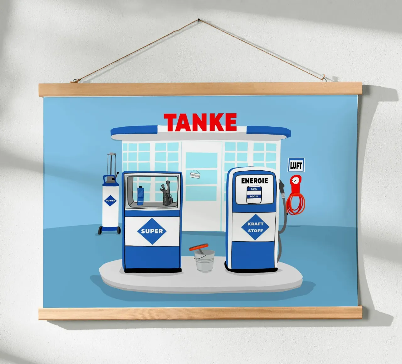 Tilly´sTanke Blau poster con telaio in plastica da Limo und Mo