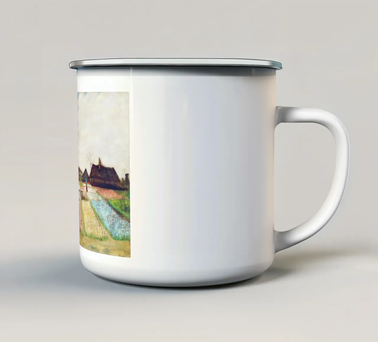 Vincent van Gogh - Aiuole in Olanda (1883) tazza in smalto da Venus Art