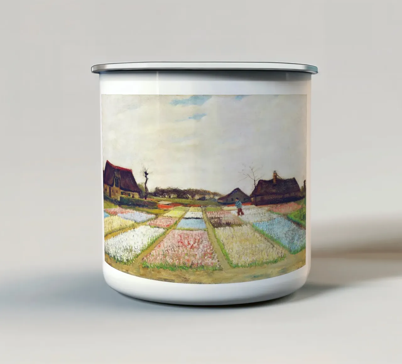 Vincent van Gogh - Aiuole in Olanda (1883) tazza in smalto da Venus Art