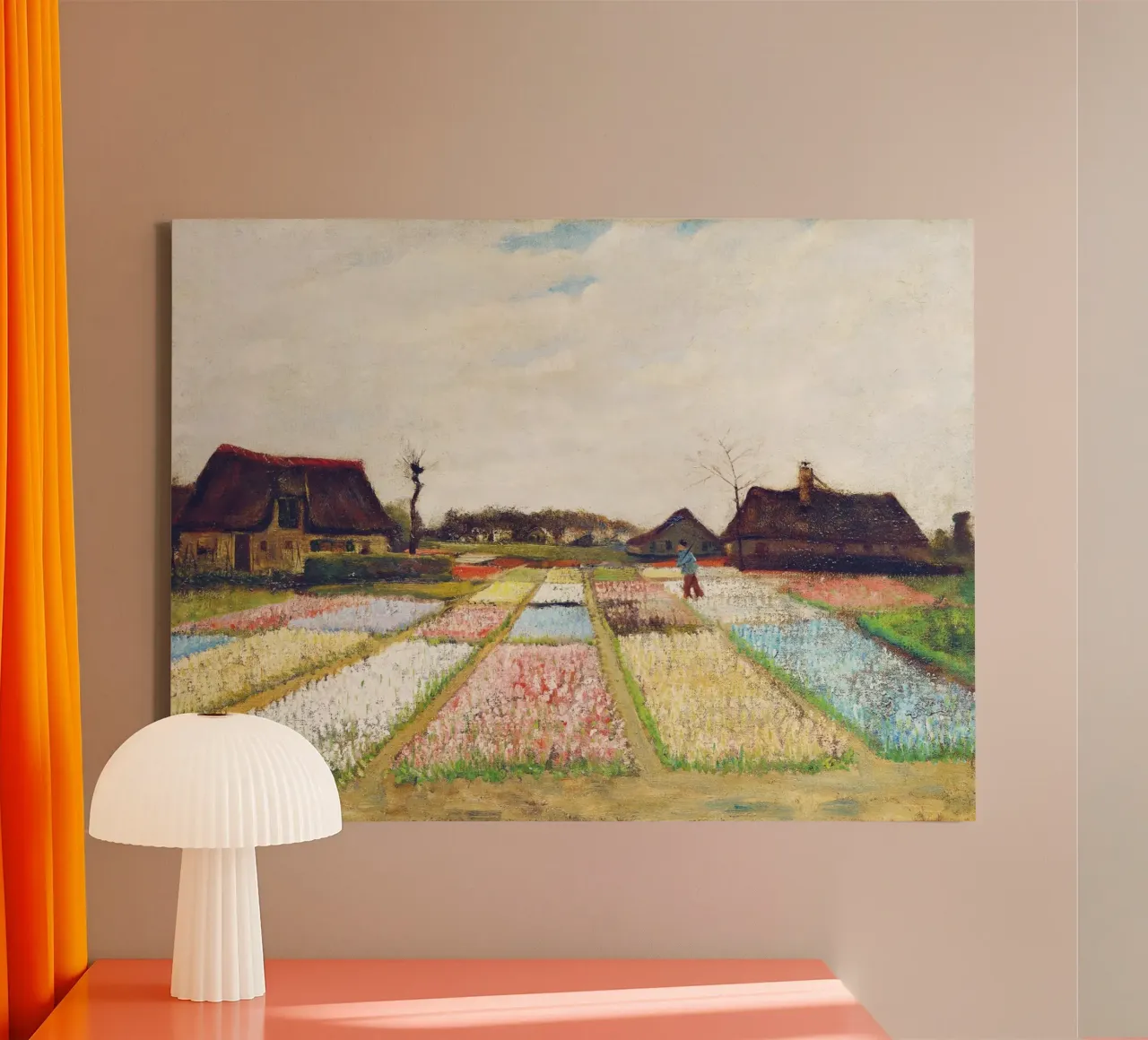 Vincent van Gogh - Aiuole in Olanda (1883) tela con Cornice a cassetta da Venus Art