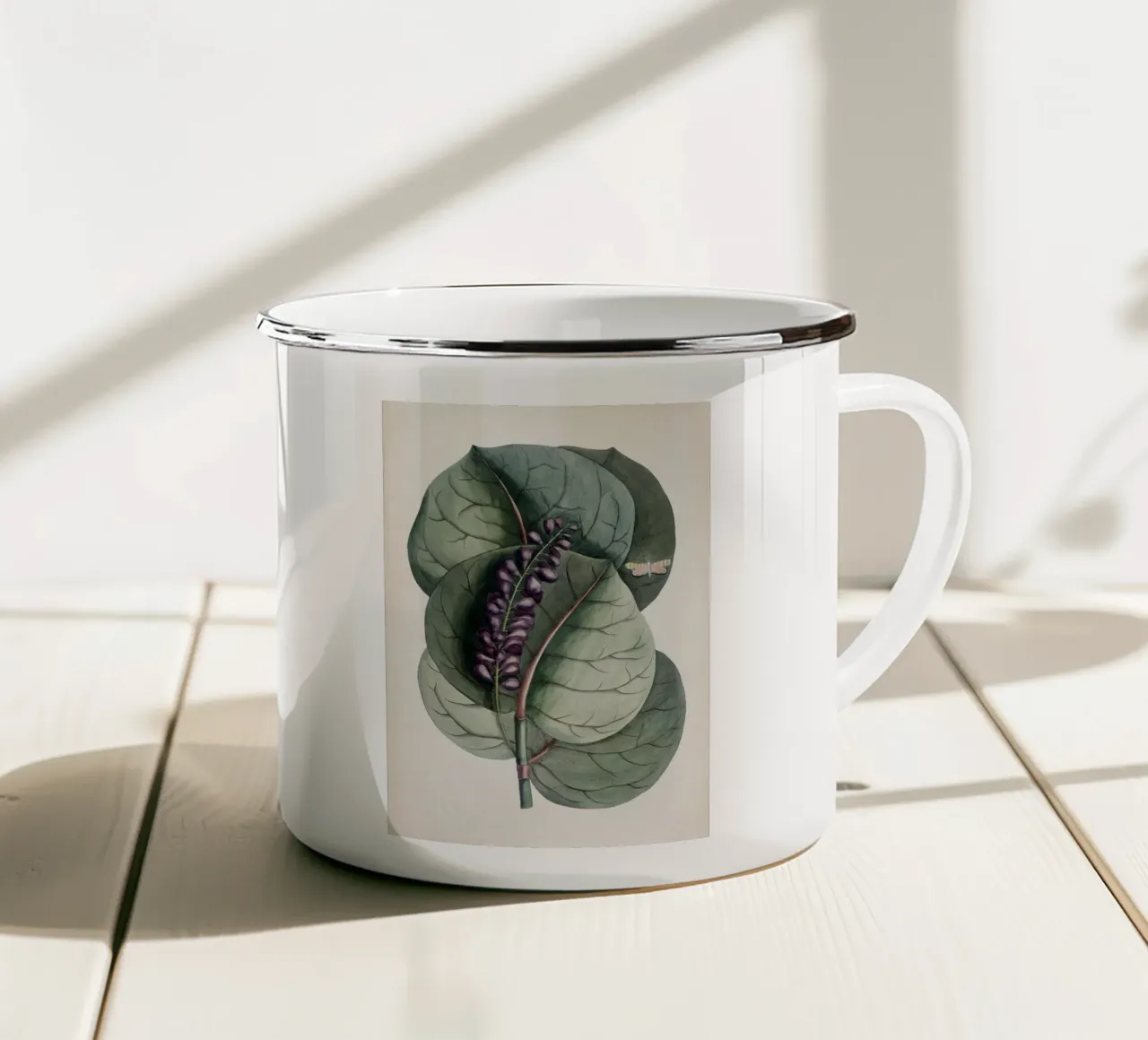 Vintage Catesby 1 Prunus Racemosa tazza in smalto da Vintage Print Collection