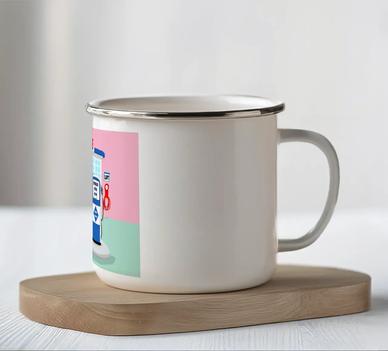 Tilly´s Tanke rosa tazza in smalto da Limo und Mo