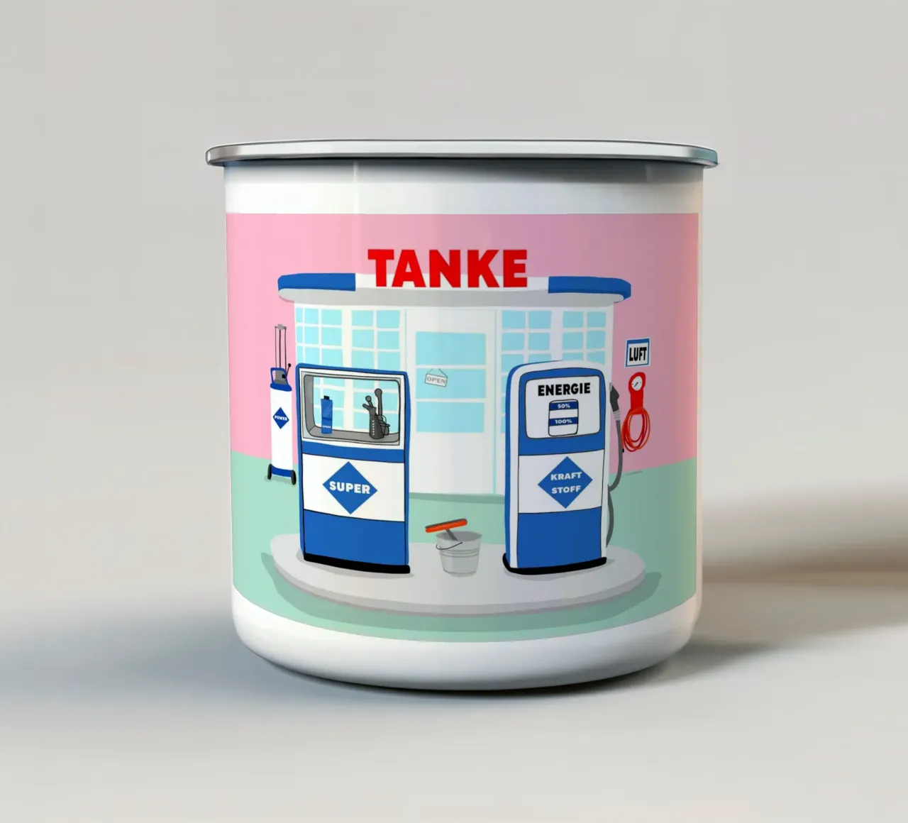 Tilly´s Tanke rosa tazza in smalto da Limo und Mo