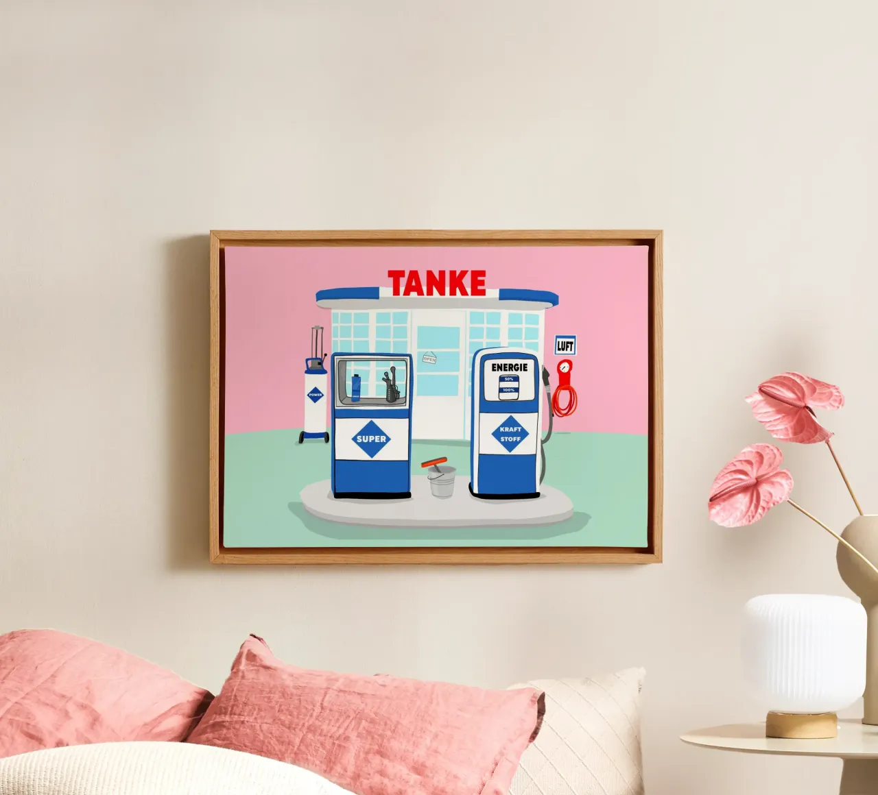 Tilly´s Tanke rosa tela con Cornice a cassetta da Limo und Mo