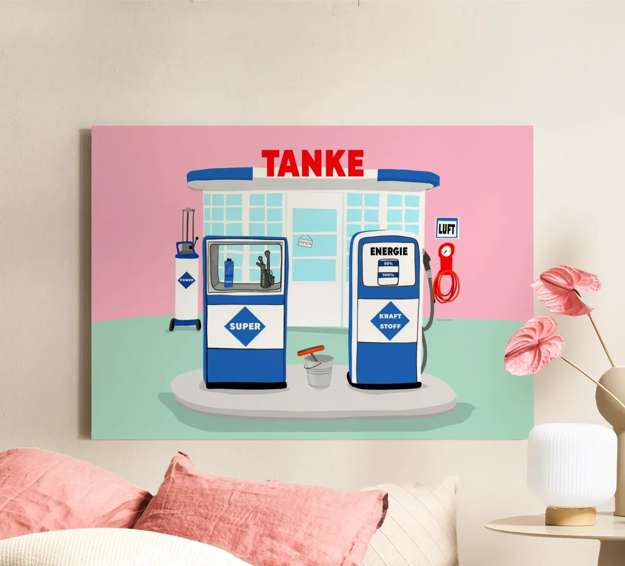 Tilly´s Tanke rosa tela con Cornice a cassetta da Limo und Mo