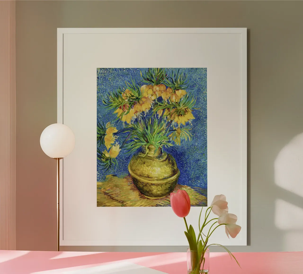 Vincent van Gogh - Fritillarie imperiali in un vaso di rame poster da Venus Art