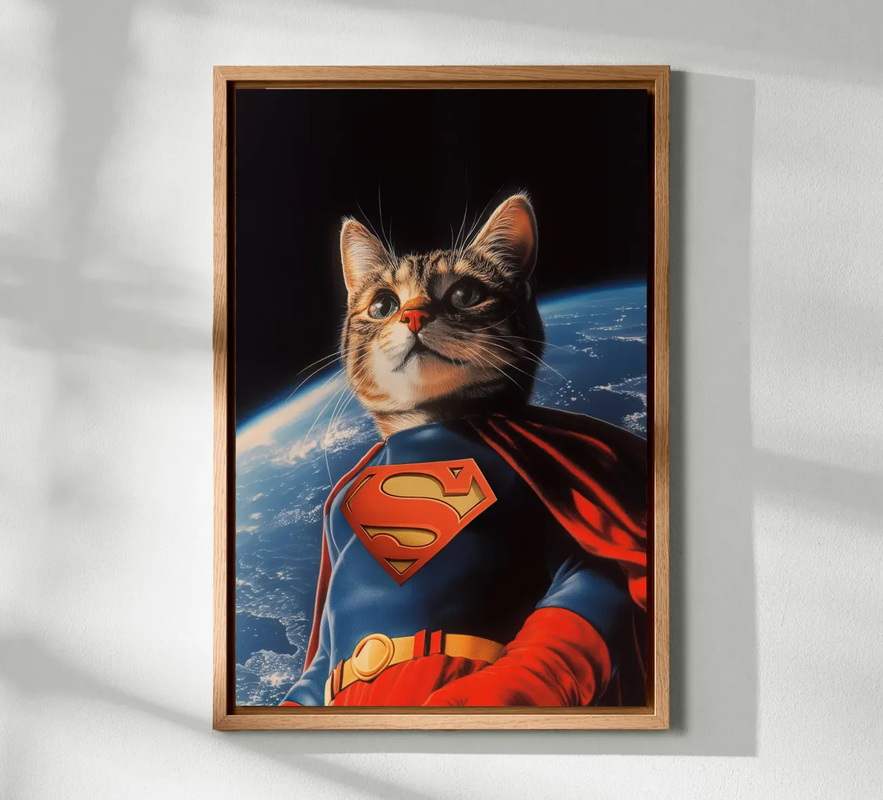 Supercat Nr. 01 tela con Cornice a cassetta da lazydaypaper