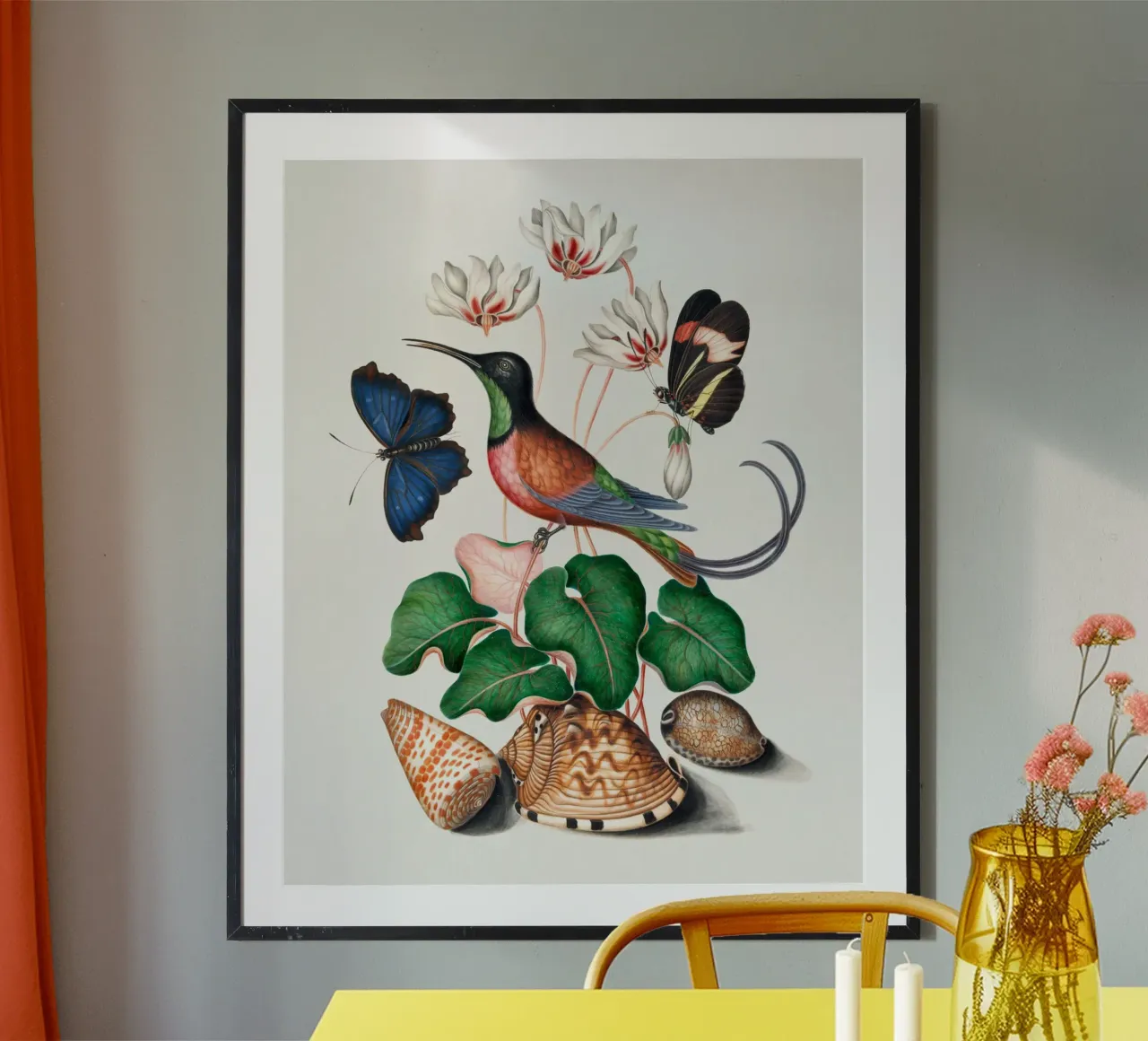 Crimson topaz hummingbird poster da vintageshop