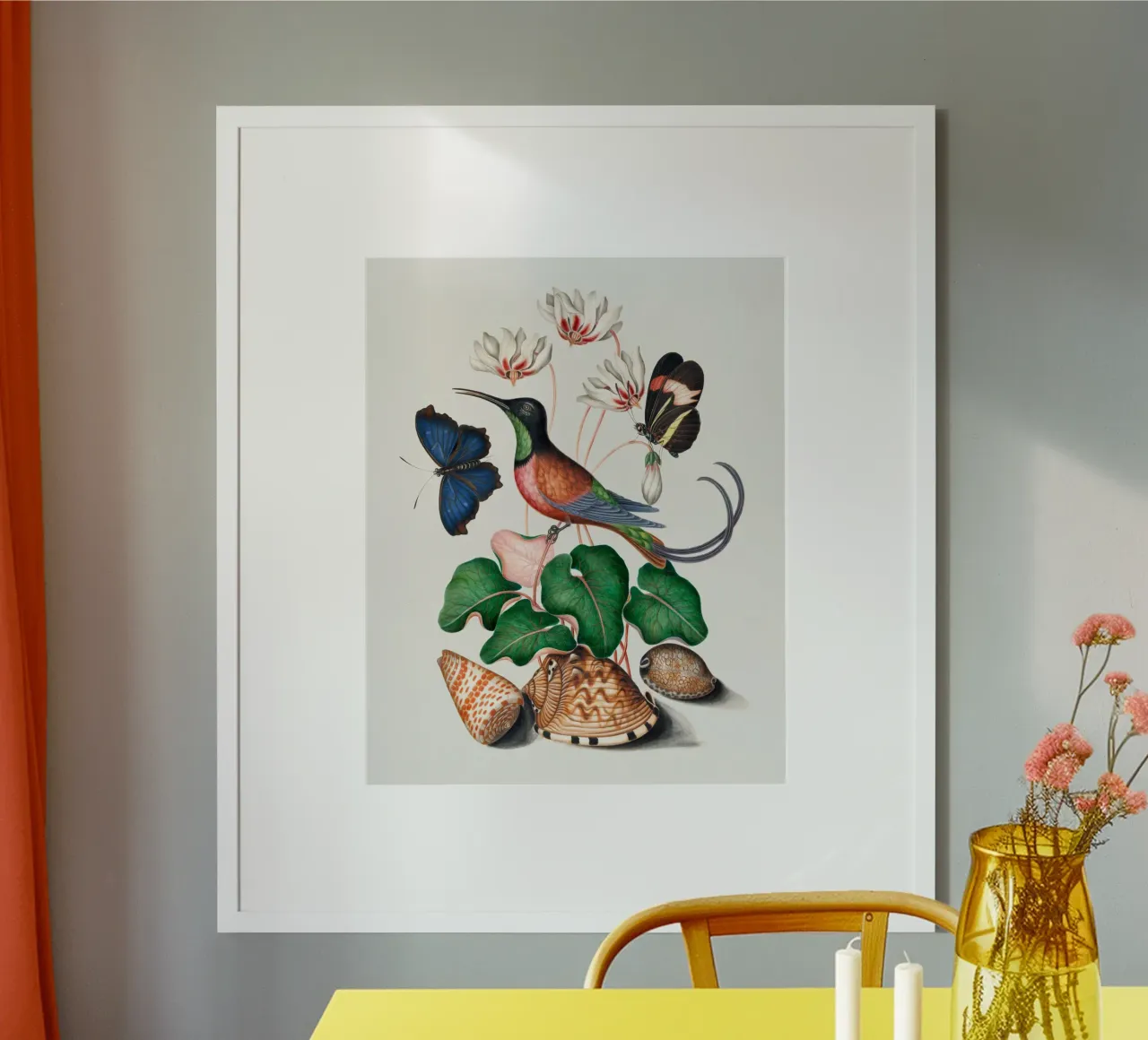 Crimson topaz hummingbird poster da vintageshop