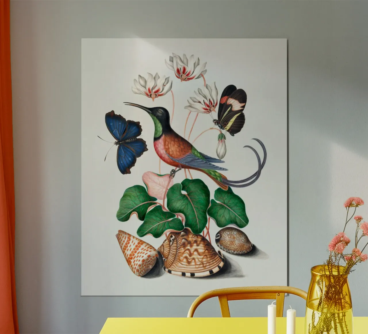 Crimson topaz hummingbird poster da vintageshop