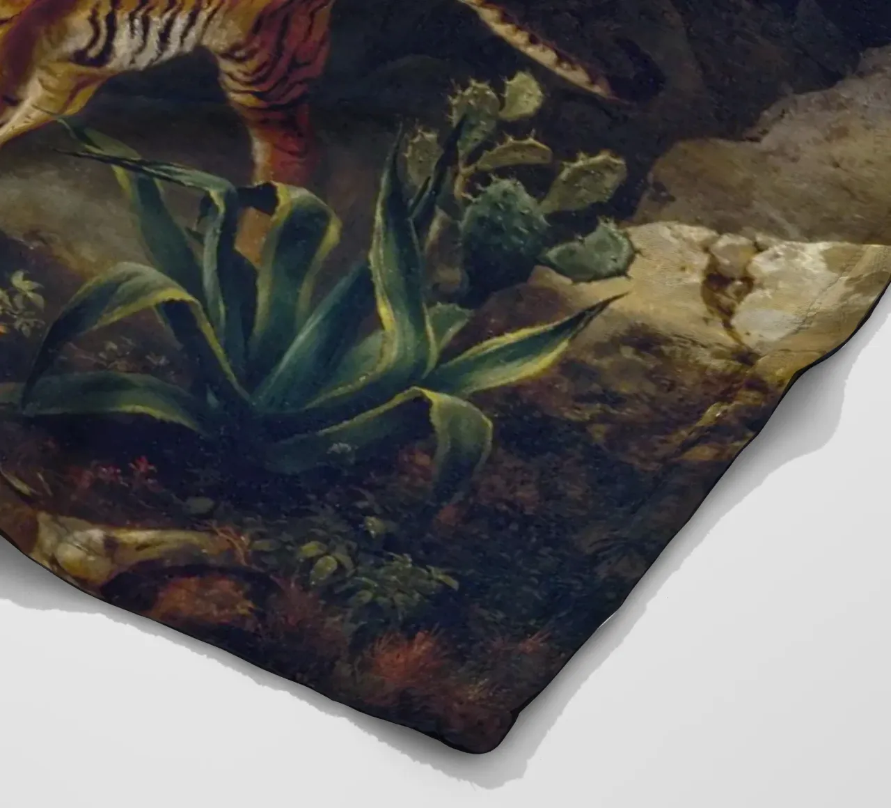 Tiger in a Cave coperta in pile da vintageshop