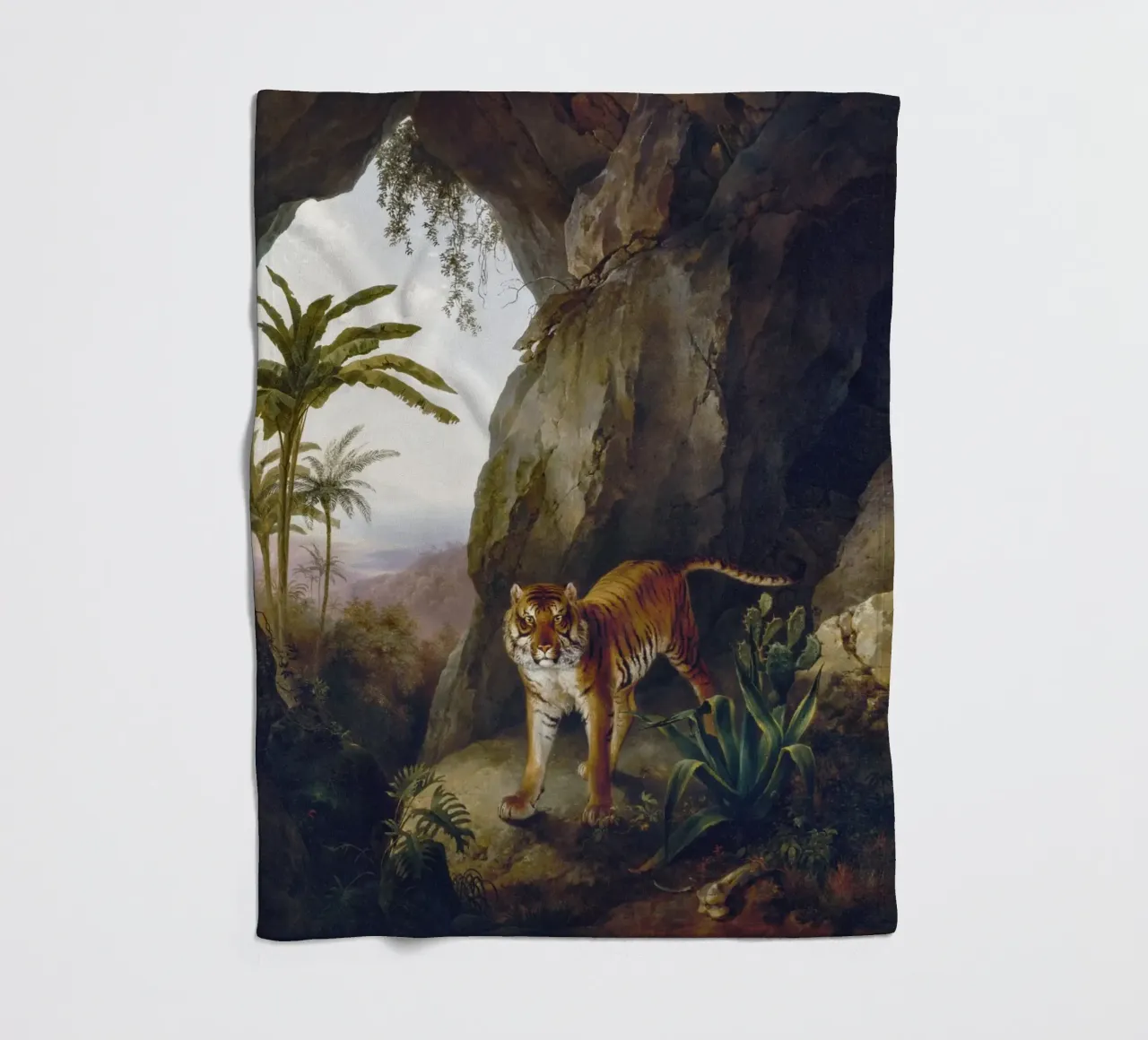 Tiger in a Cave coperta in pile da vintageshop