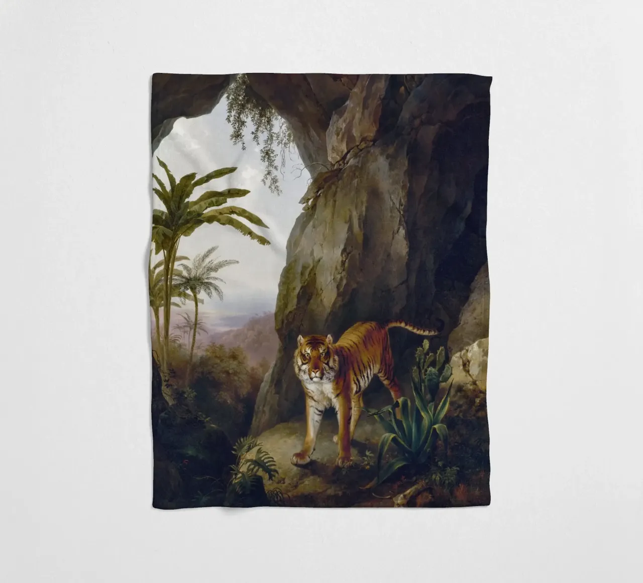 Tiger in a Cave coperta in pile da vintageshop