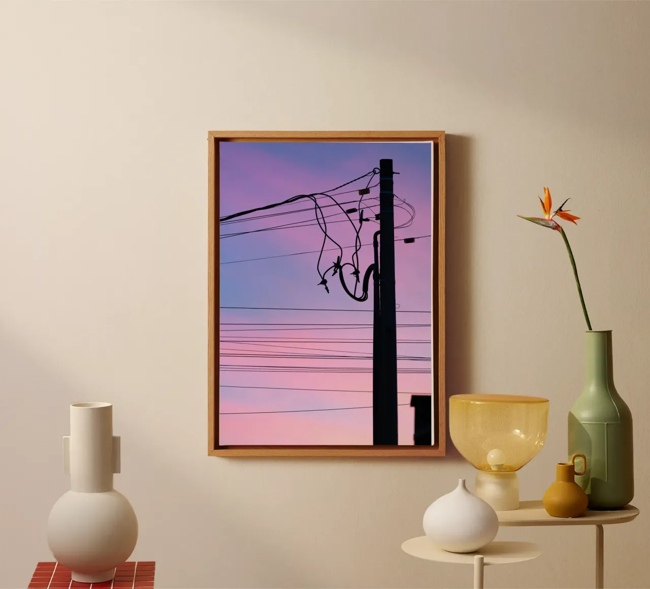 Stedelijke sereniteit canvas met Baklijst van rafael campezato