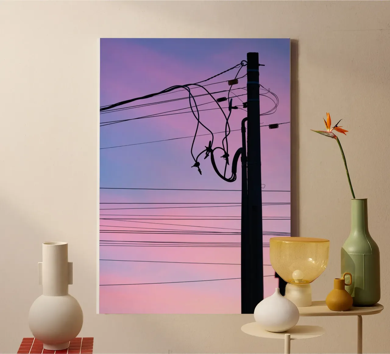 Stedelijke sereniteit canvas met Baklijst van rafael campezato