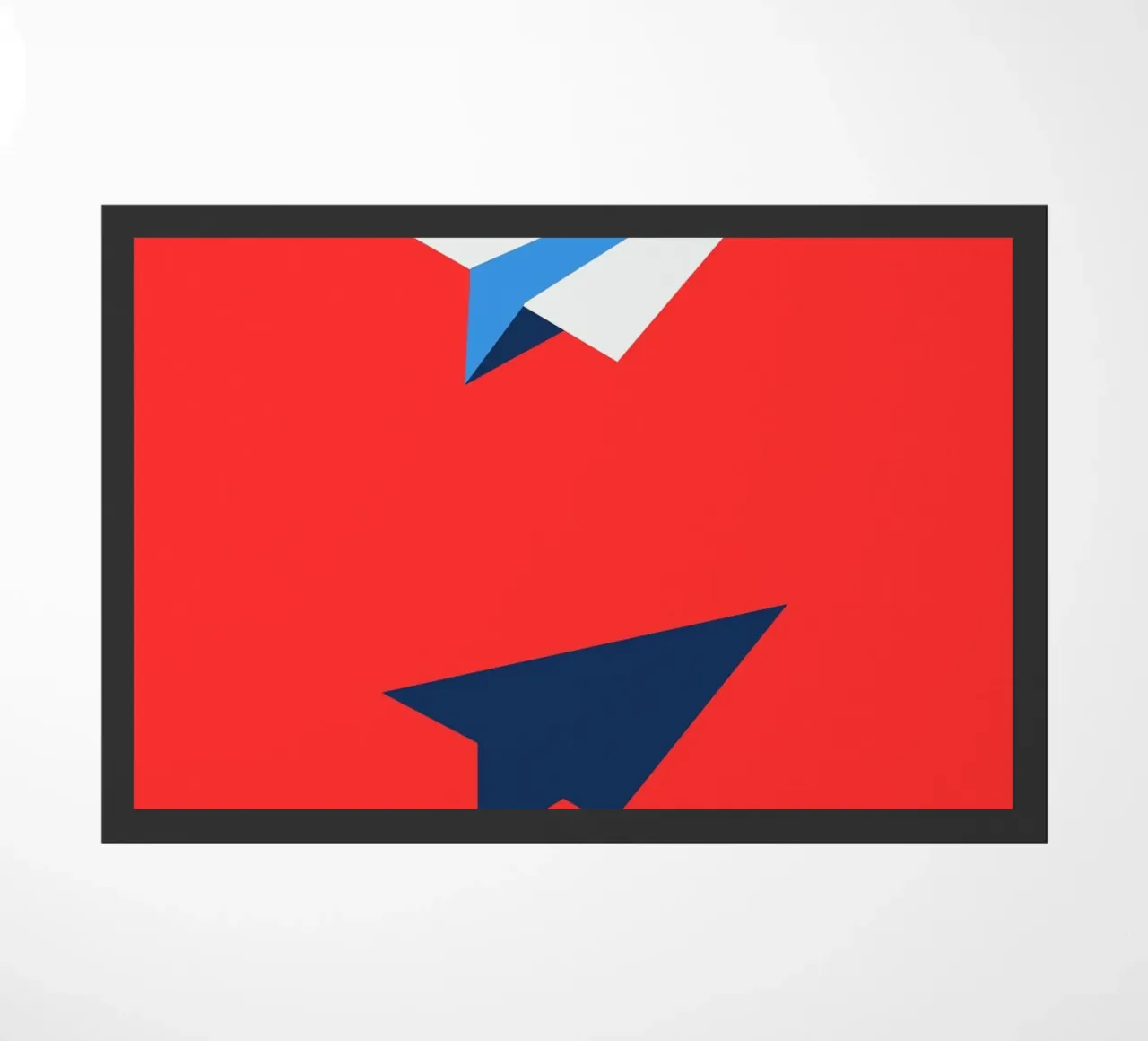 Paper Airplane with Shadow zerbino da ramosashop