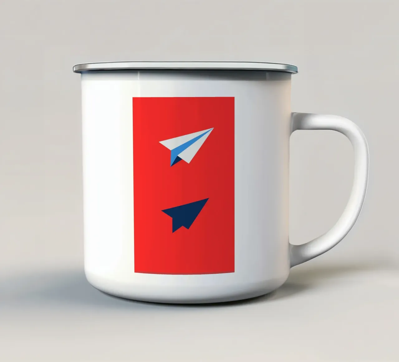 Paper Airplane with Shadow tazza in smalto da ramosashop