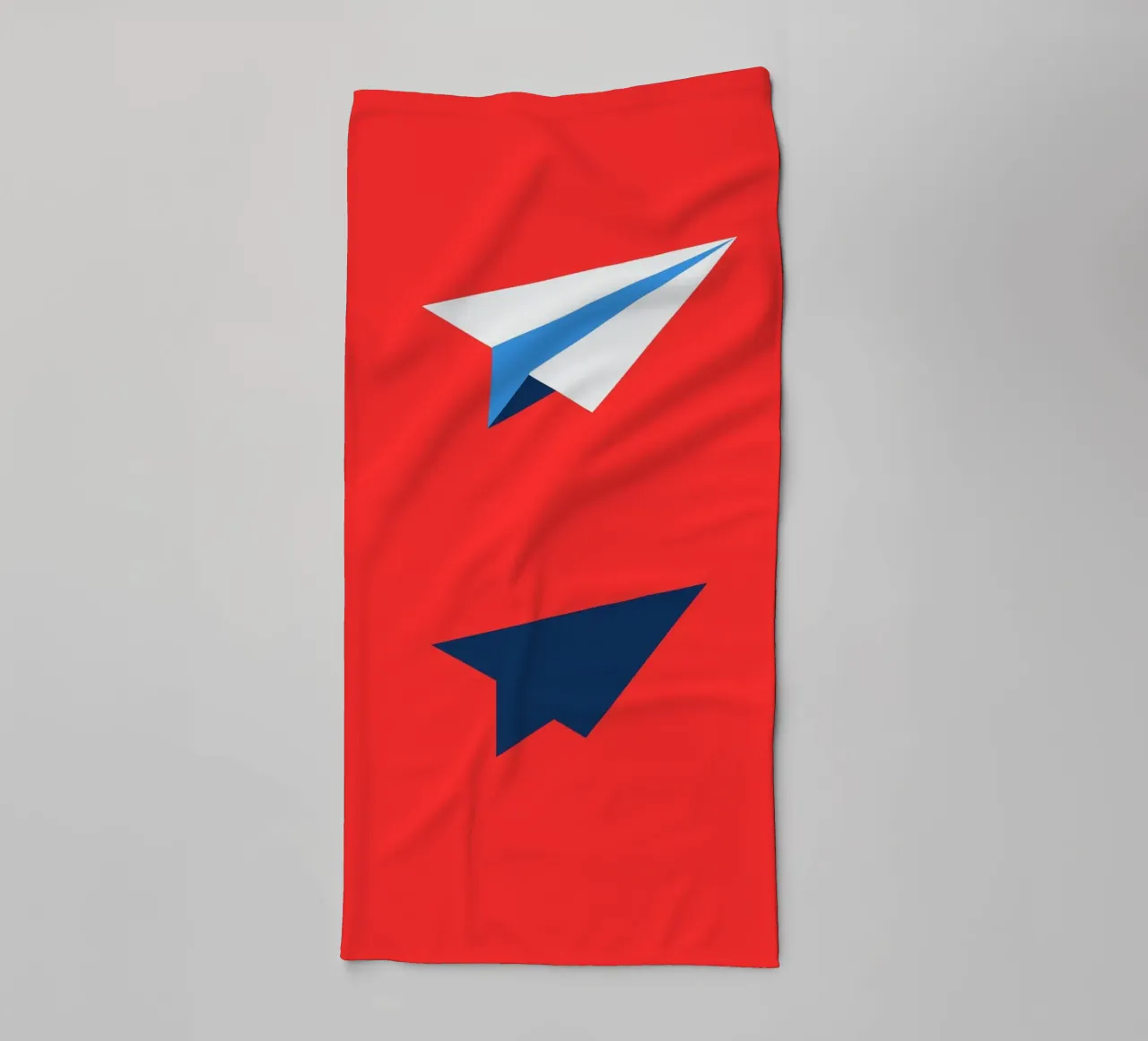 Paper Airplane with Shadow asciugamano da bagno da ramosashop