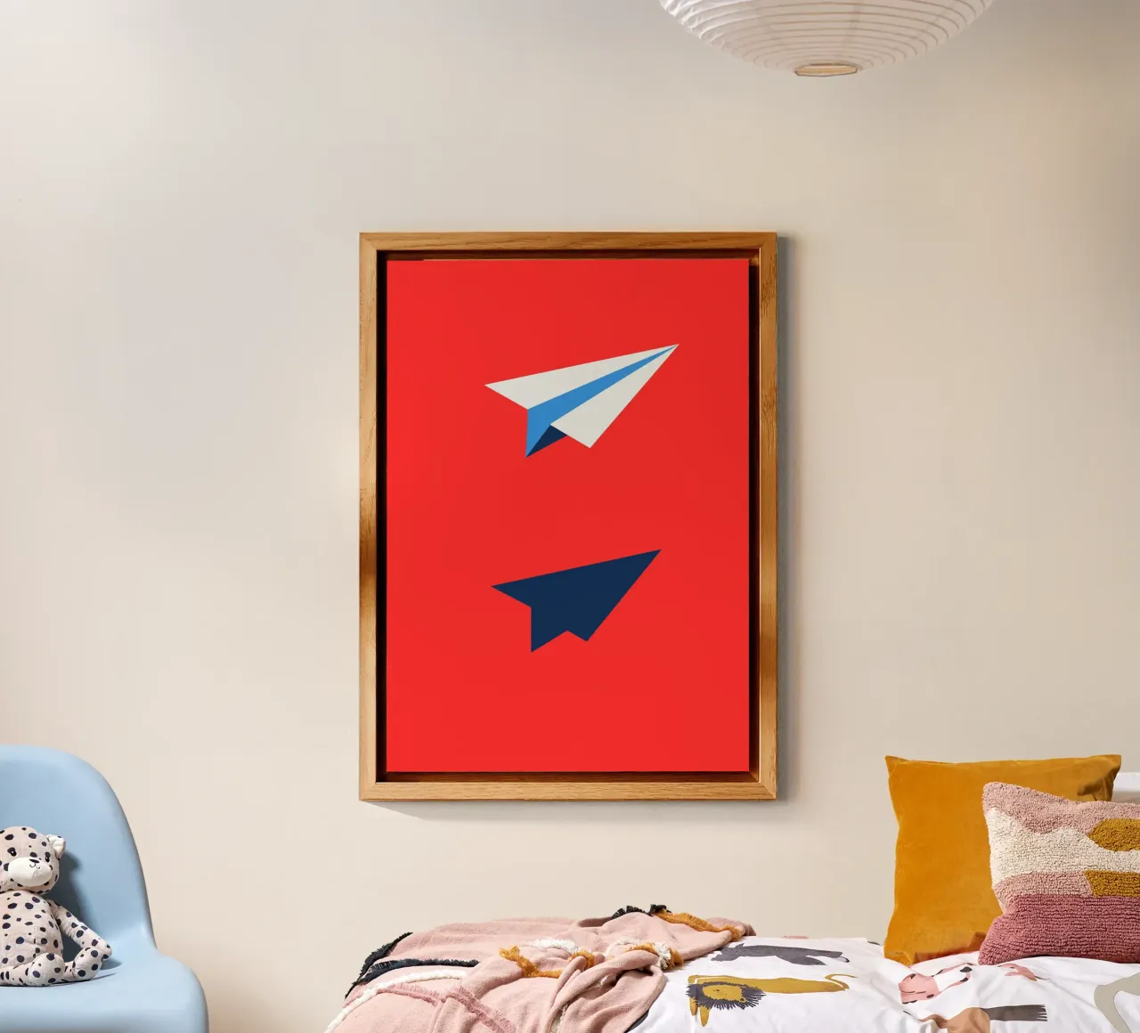 Paper Airplane with Shadow alluminio dibond da ramosashop