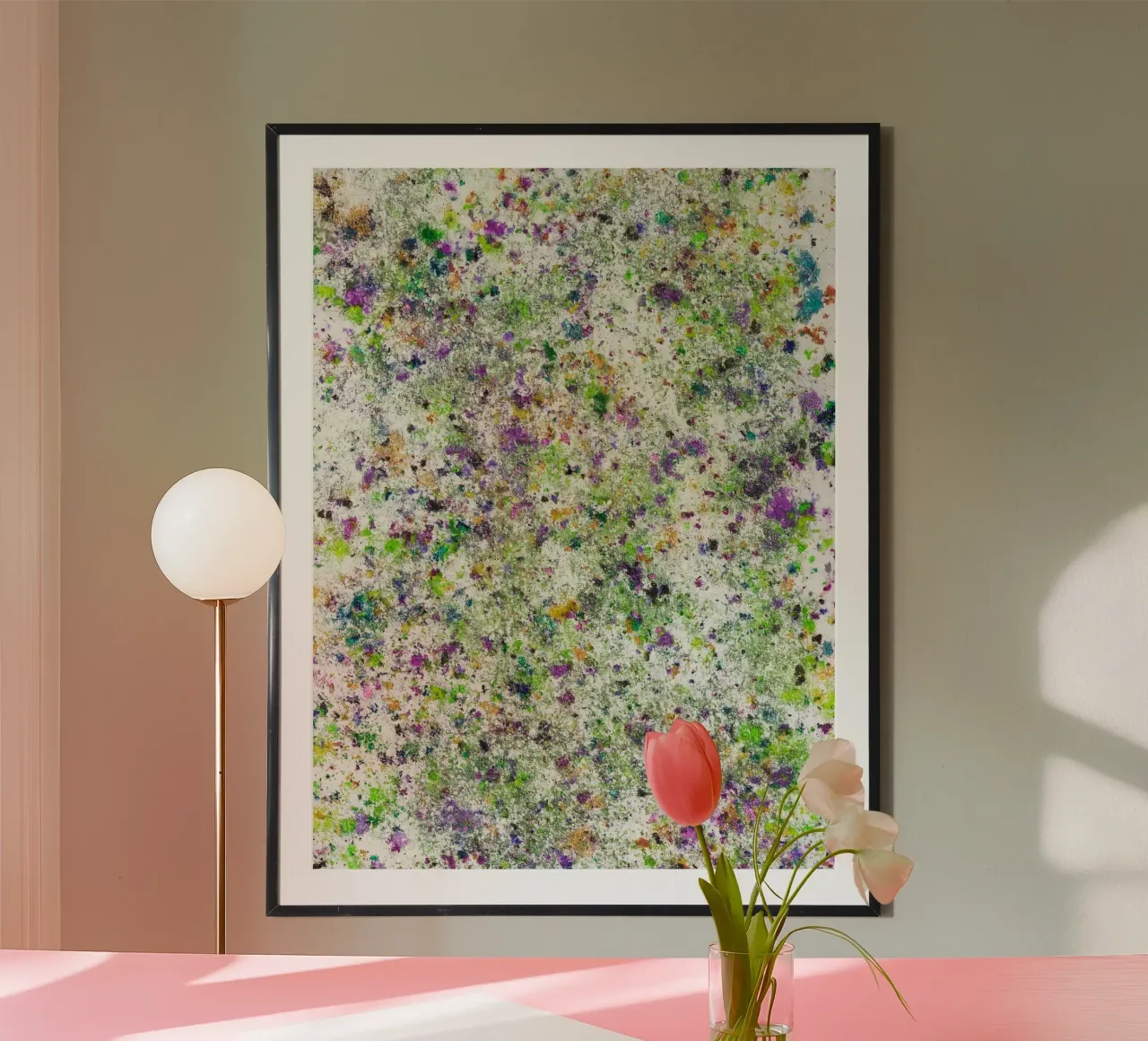 Abstract Artwork Colorful #5 poster con telaio in legno da kathrinmay