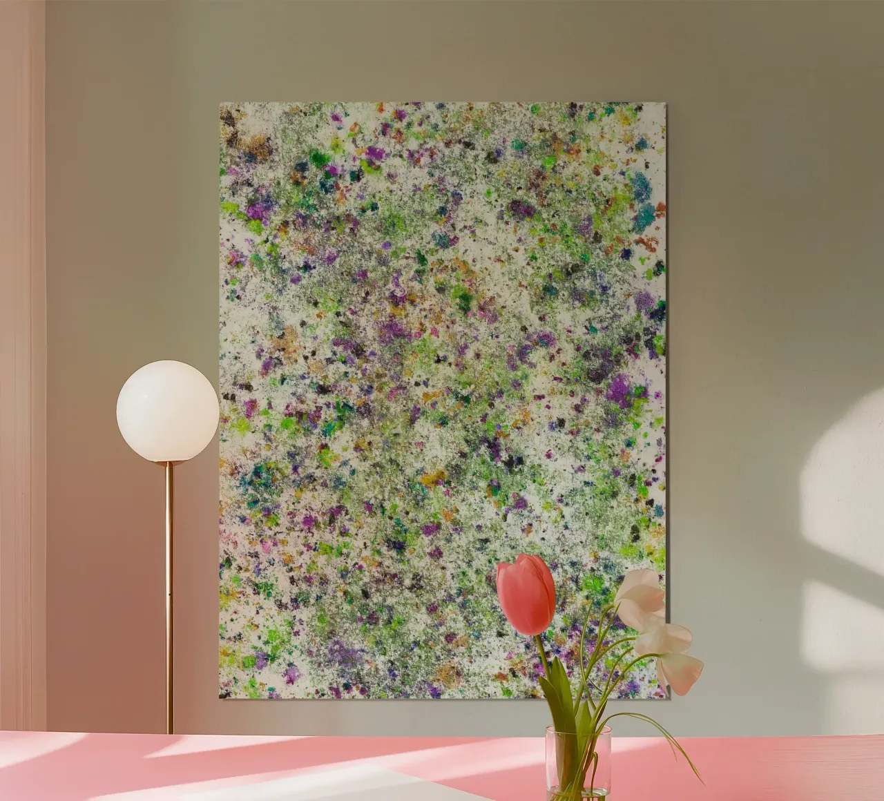 Abstract Artwork Colorful #5 poster con telaio in legno da kathrinmay
