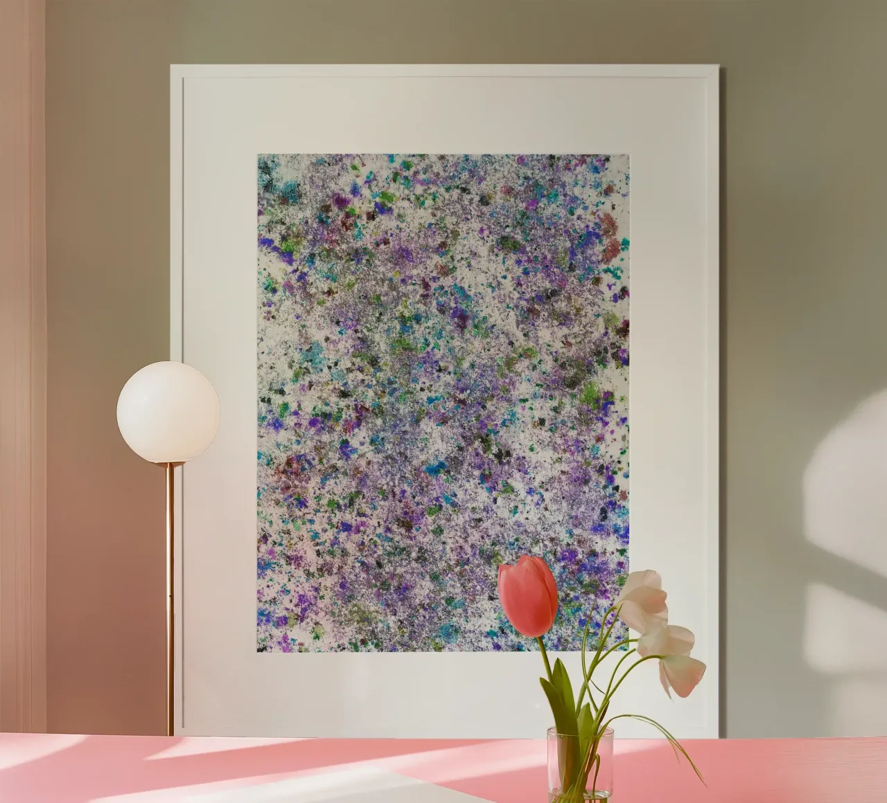 Abstract Artwork Colourful #6 poster con telaio in plastica da kathrinmay