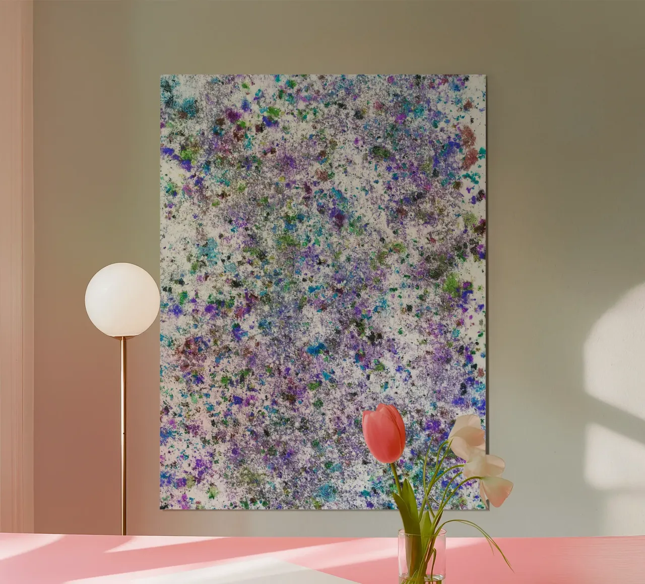 Abstract Artwork Colourful #6 poster con telaio in plastica da kathrinmay