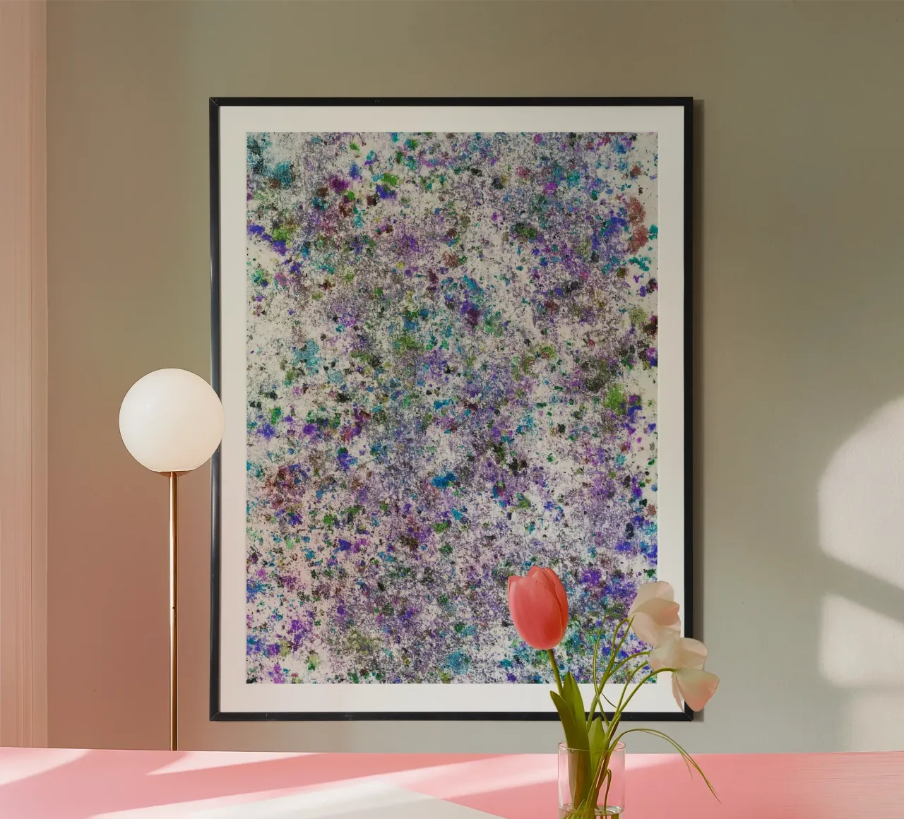 Abstract Artwork Colourful #6 poster con telaio in plastica da kathrinmay