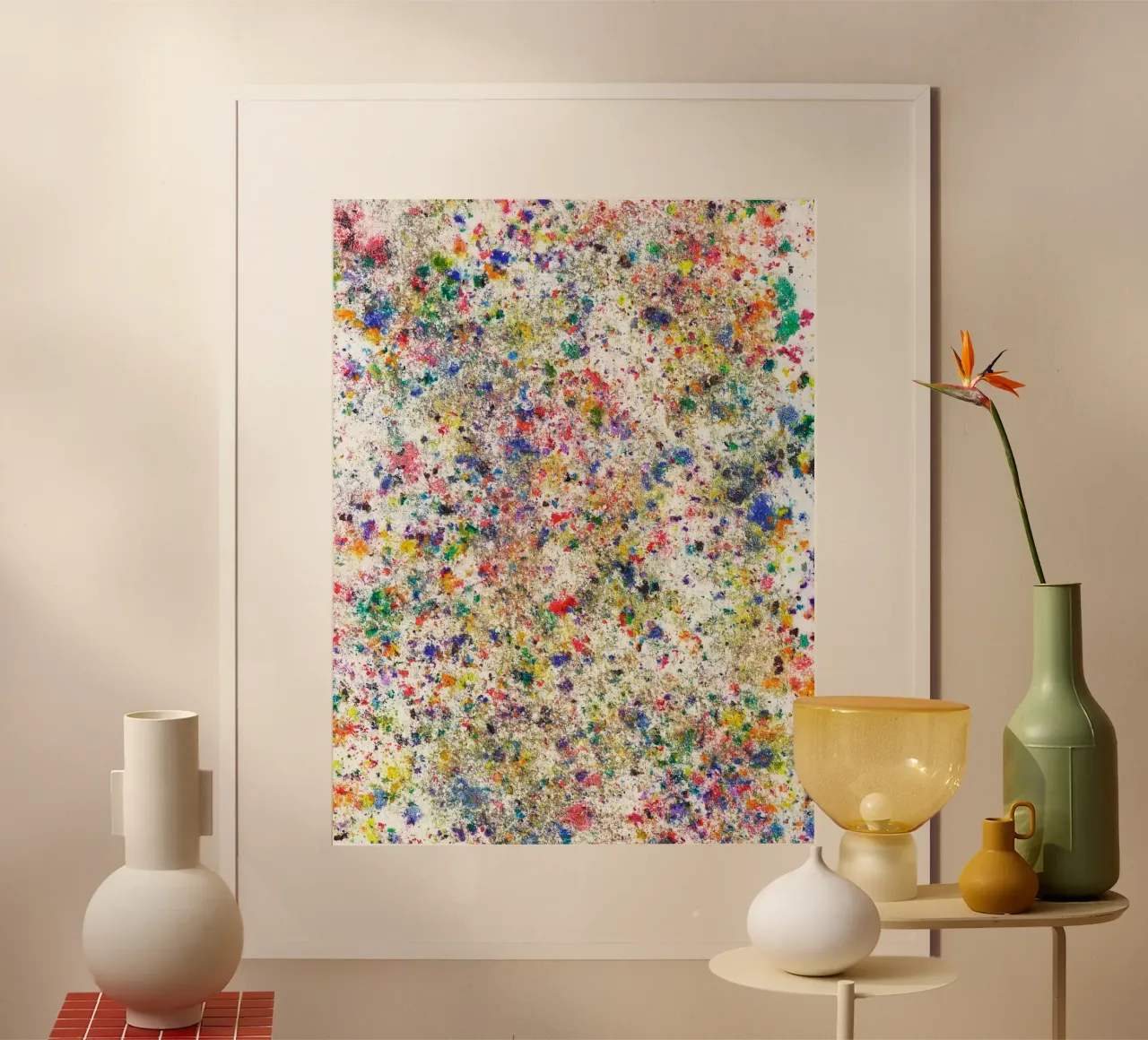 Abstract Artwork Colourful #7 poster con telaio in plastica da kathrinmay