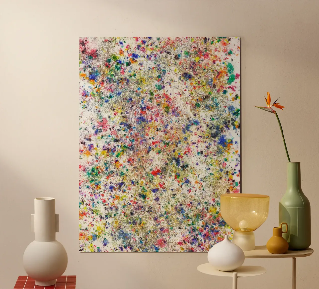 Abstract Artwork Colourful #7 poster con telaio in plastica da kathrinmay