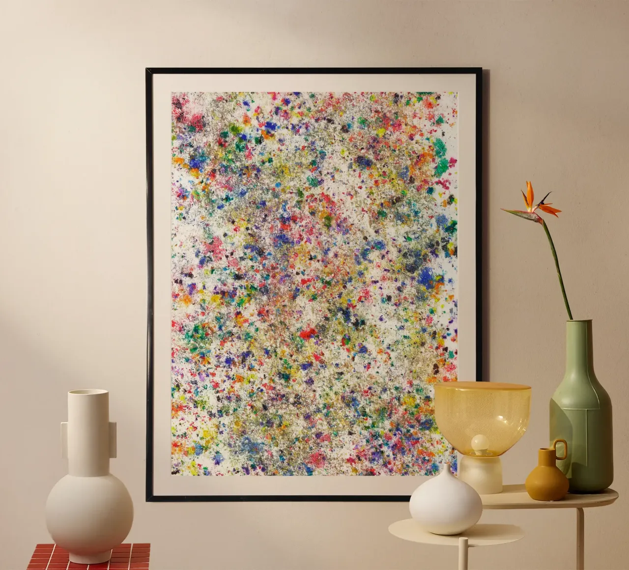 Abstract Artwork Colourful #7 poster con telaio in plastica da kathrinmay