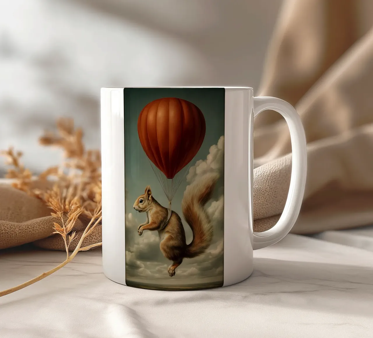 Flüghörnchen tazza in ceramica da christephania