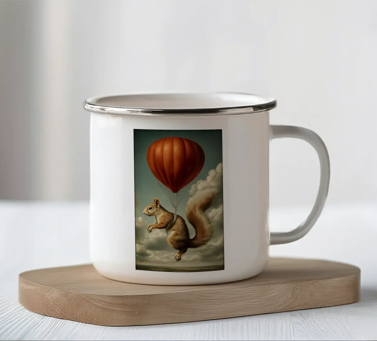 Flüghörnchen tazza in smalto da christephania