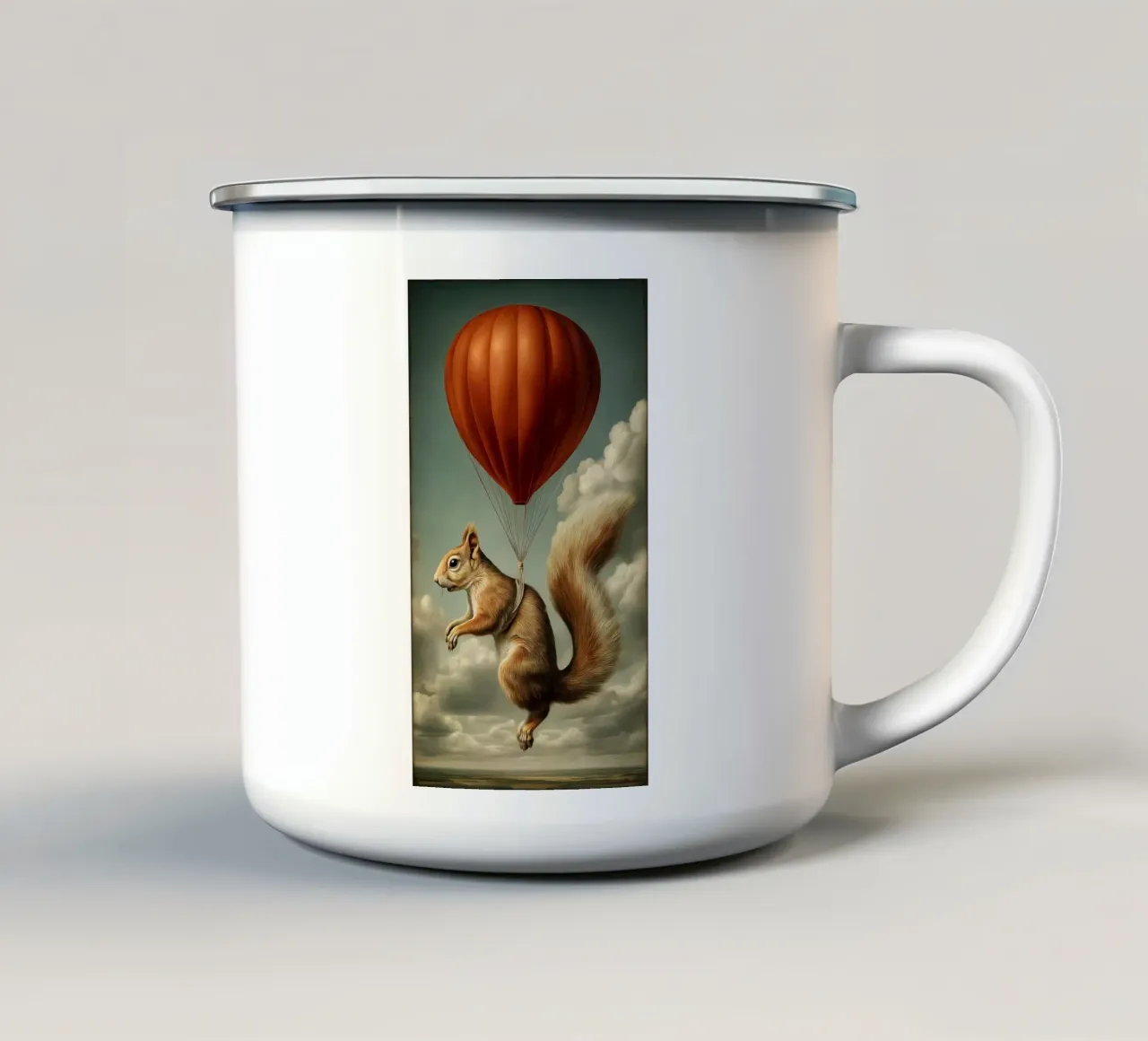 Flüghörnchen tazza in smalto da christephania