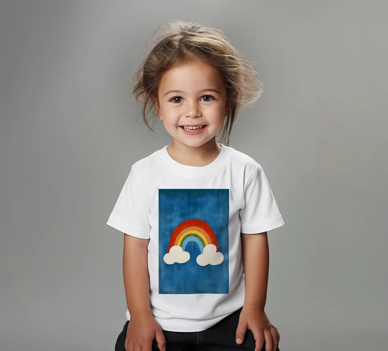 Arcobaleno t-shirt bambini da Curious Canvas