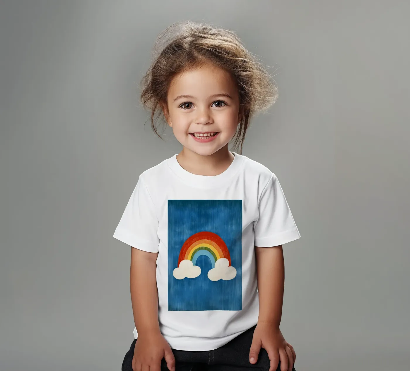 Rainbow kinder t-shirt van Curious Canvas