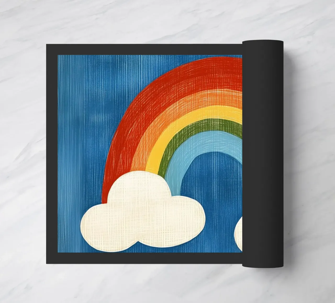Rainbow doormat by Curious Canvas