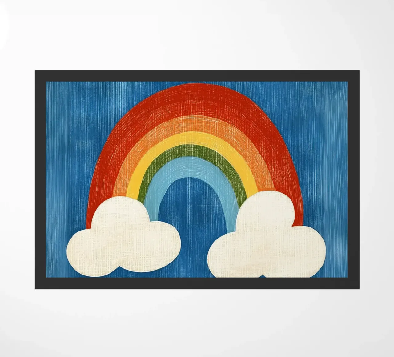 Rainbow doormat by Curious Canvas