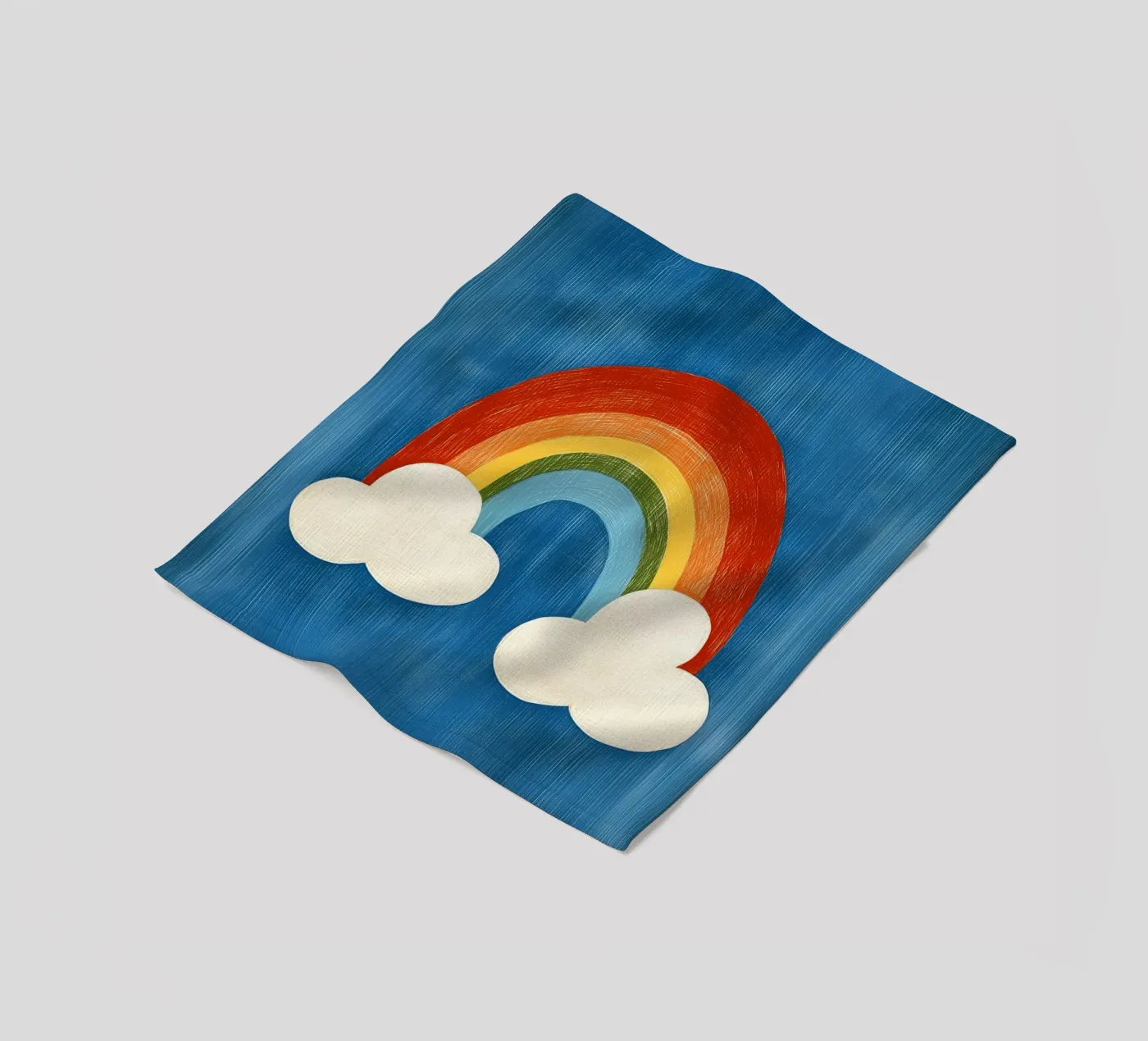 Rainbow fleece blanket by Curious Canvas